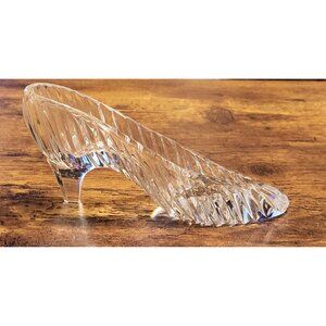Galway Irish Crystal  Cinderella Style Glass Slipper Partial Sticker Beautiful